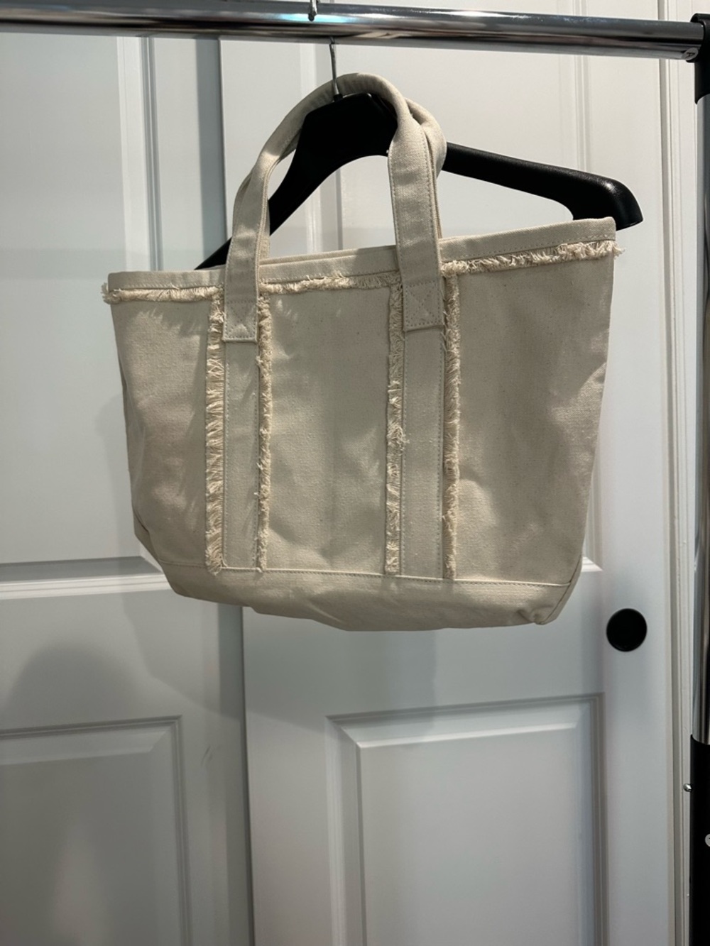 J. Jill Cream Canvas Hobo Tote